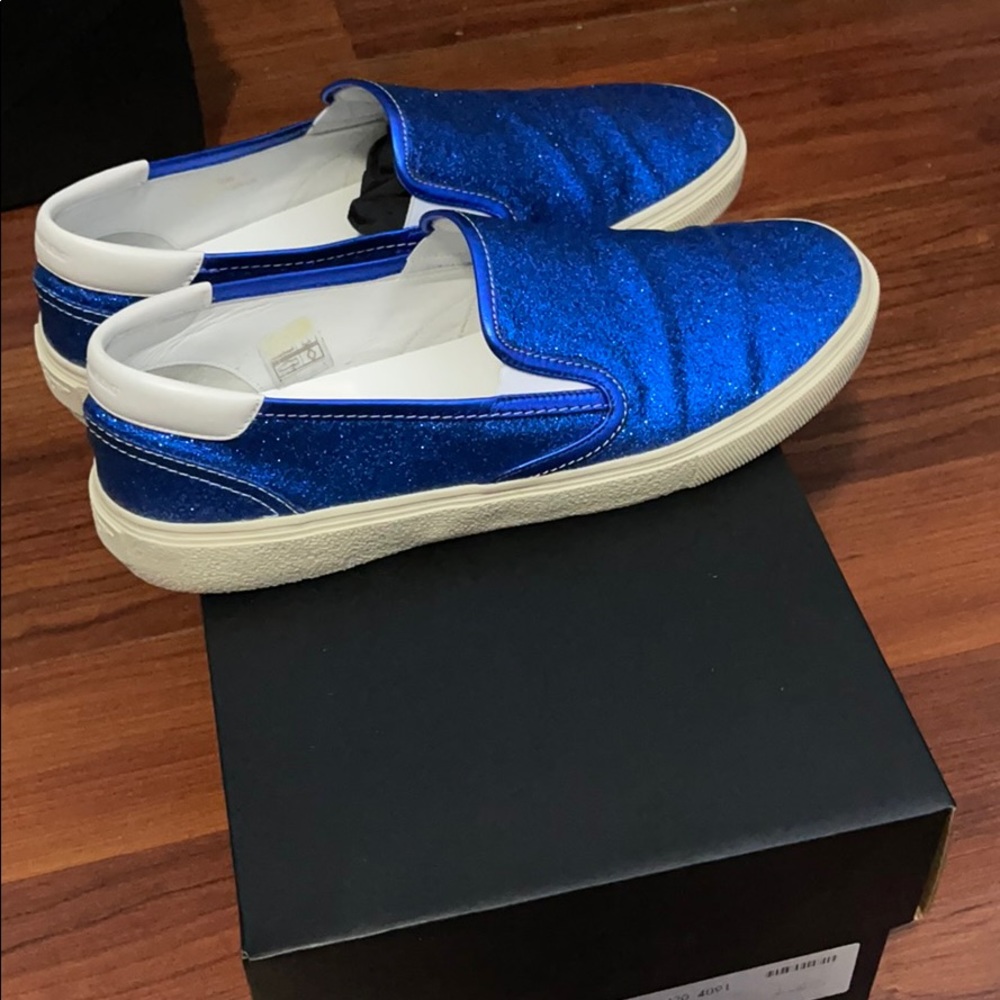 Men’s Saint Laurent Slip On Sparkly Sneakers.